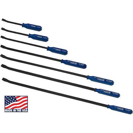 Atd Tools ATD 7-Piece Pry Bar Set with Slotted Hanging Rack 99907